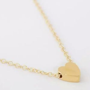 Gold Heart Choker Necklace